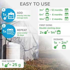 Bio-enzymatic cleaner for your RAINWATER TANKS 500g