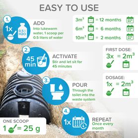Bio-enzymatic cleaner for your SEPTIC TANK and CESSPOOL 500g