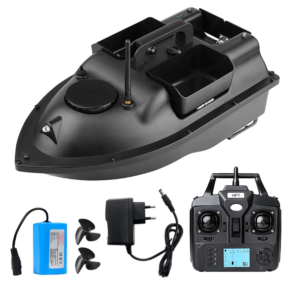 Bait boat V18B PRO with GPS 12,000mAh Black